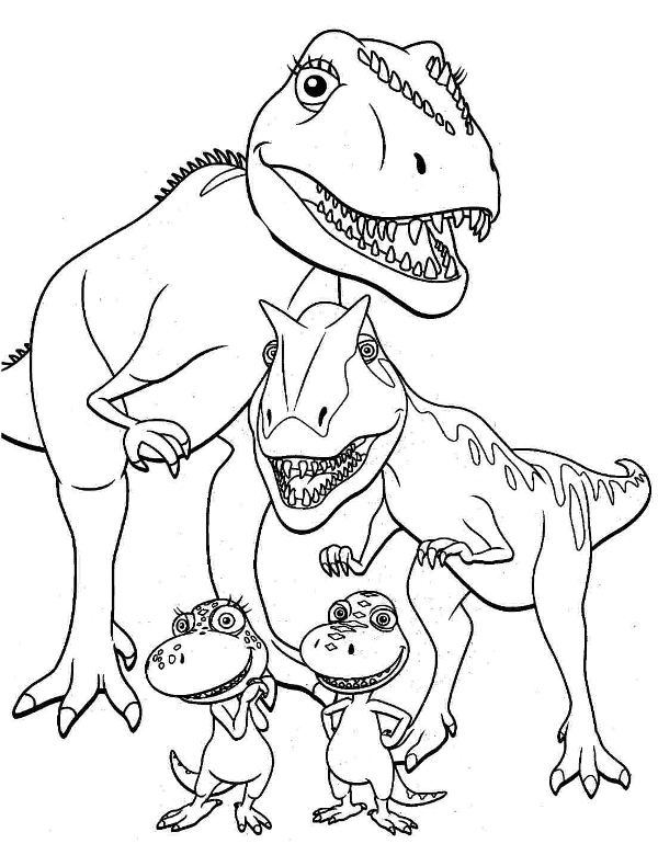 Znalezione obrazy dla zapytania dinozaury kolorowanki