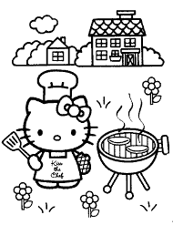 Hello Kitty na grillu