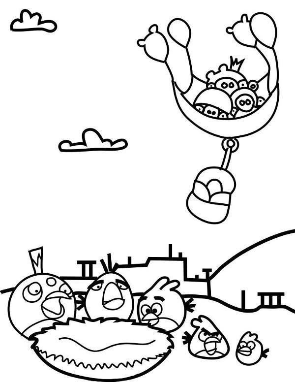 Angry Birds colouring page