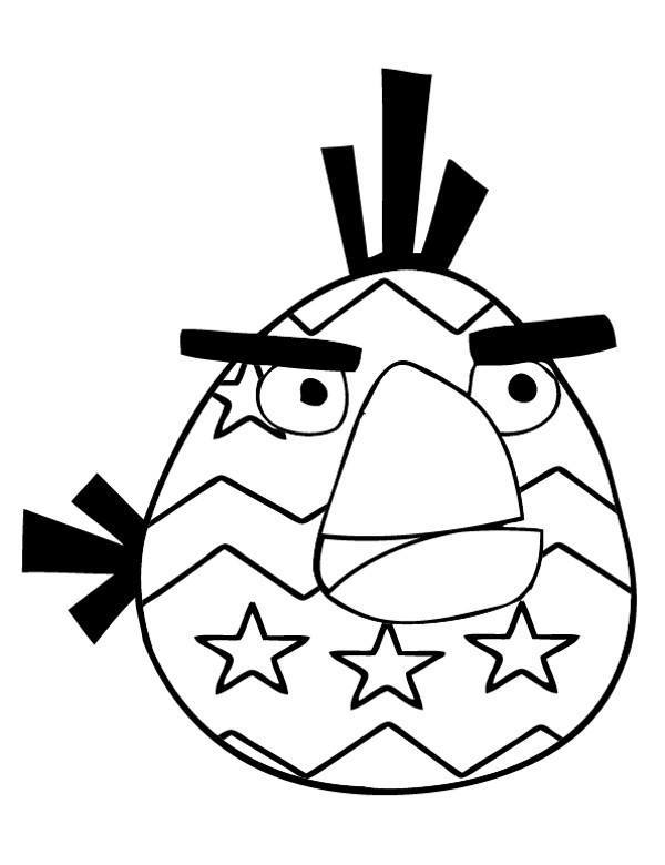 Kolorowanka wielkanocna Angry Birds pisanka