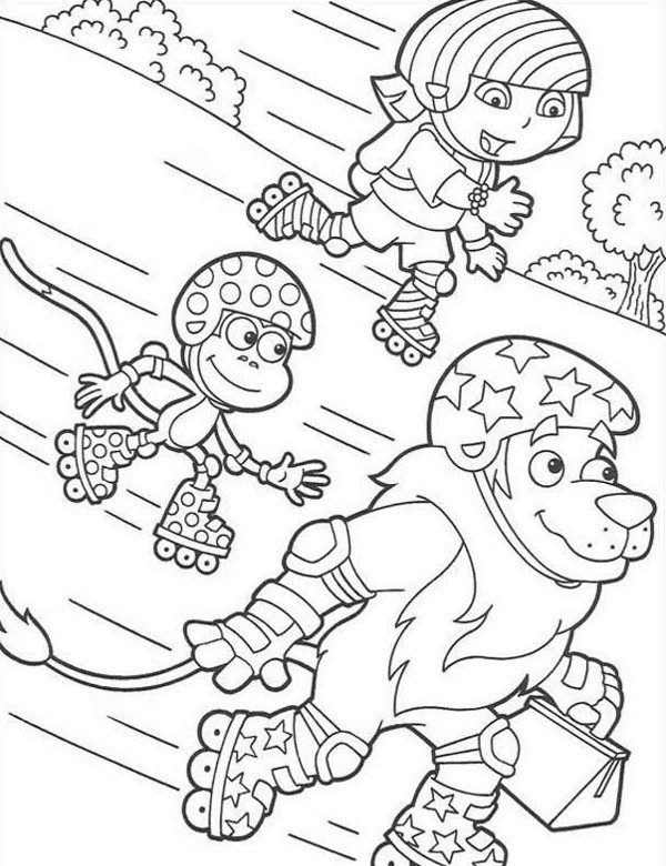 Dora i przyjaciele kolorowanka