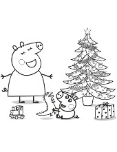 Peppa colouring pages