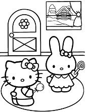 Printable colouring page Hello Kitty