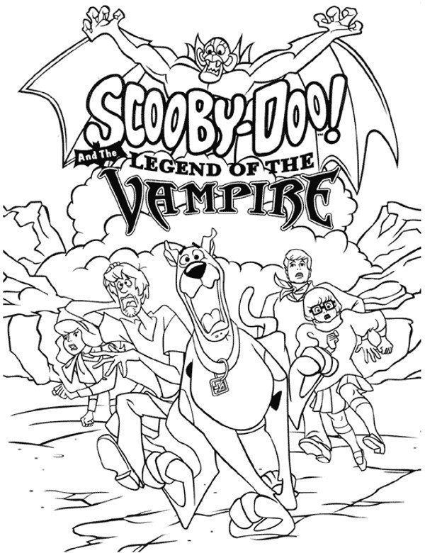 Wampiry Scooby-doo kolorowanka do druku