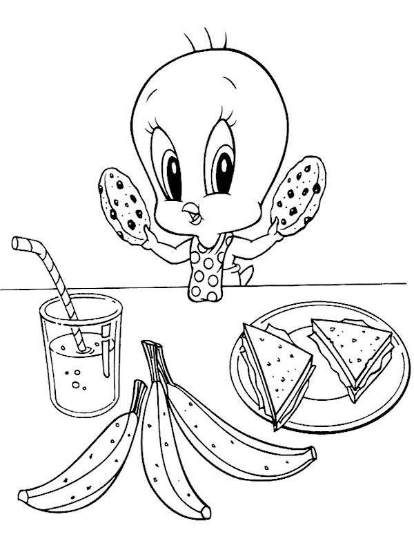 Tweety colouring page