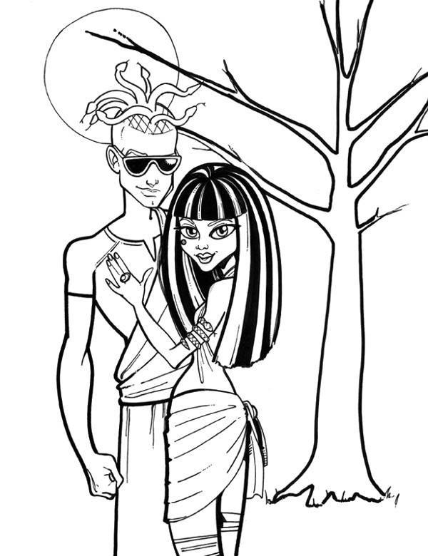 Kolorowanka Monster High Deuce Gorgon