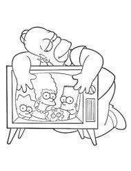 Homer Simpson kolorowanka do wydruku