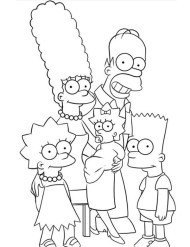 Kolorowanka rodzina Simpsonów