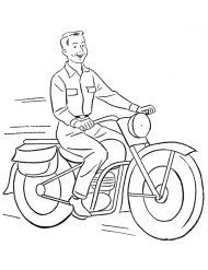 Motocyklista kolorowanka dla dzieci