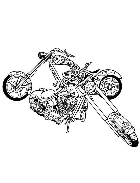 Kolorowanka z motorami