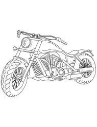 Motocykl chopper kolorowanka do druku