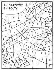 Kolorowanie według numerów dla dzieci koń