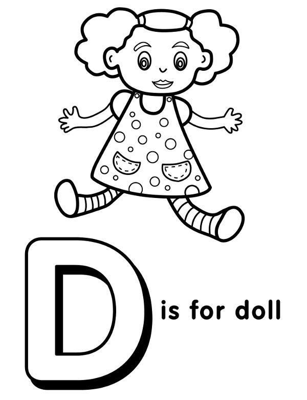 Letter D is for Doll angielski alfabet dla dzieci
