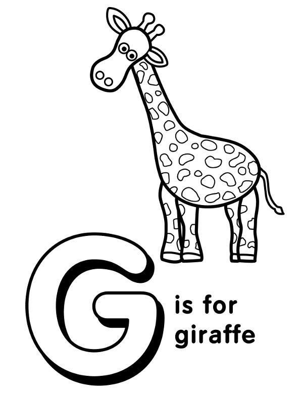Letter G is for Giraffe angielski alfabet dla dzieci