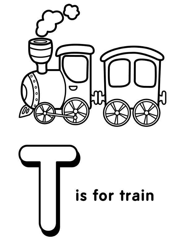Letter T is for Train angielski alfabet dla dzieci