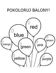 Kolorowanki z balonami