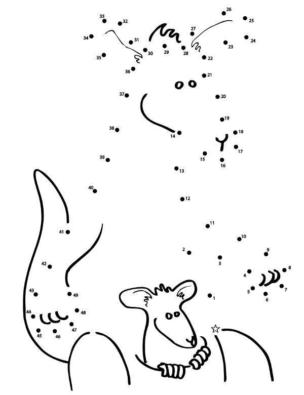 Połącz punkty i pokoloruj kolorowankę