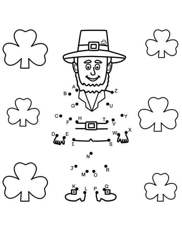 Dzień Świętego Patryka połącz numery aby zobaczyć obrazek