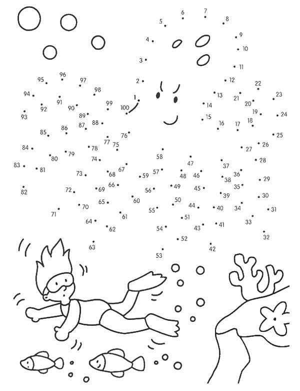 Ośmiornica połącz numery