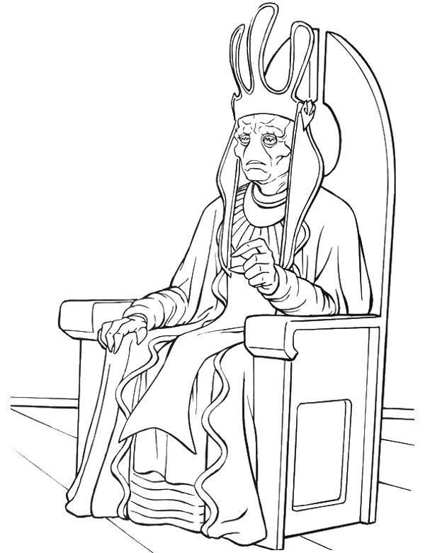 Nute Gunray kolorowanka z filmu Star Wars