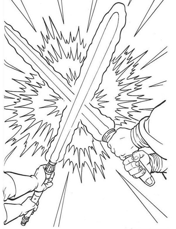 Miecze świetlne kolorowanka