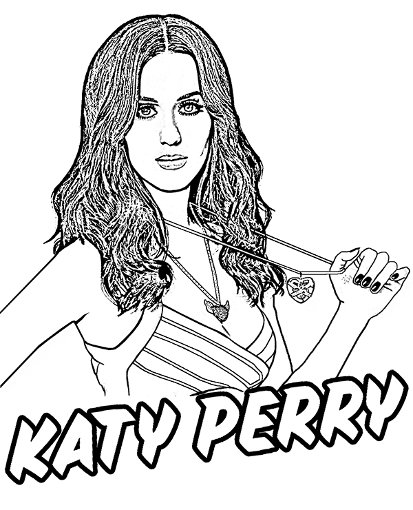 Malowanki kolorwanki z Kate Perry