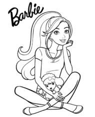Kolorowanka dla dzieci z Barbie