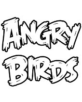 Angry Birds logo na kolorowance