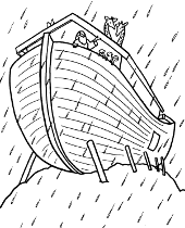 Miniaturka kolorowanki chrześcijańskiej z Arką Noego