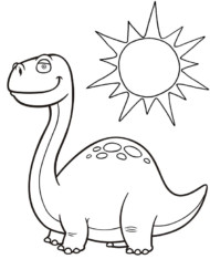 Dinozaur bajkowa kolorowanka dla dziecka