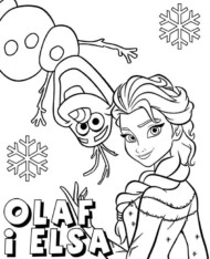 Kraina Lodu Elsa i Olaf kolorowanka do druku