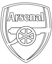 Malowanka z logo Arsenalu Londyn