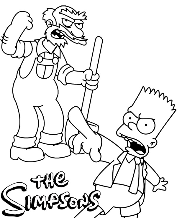 Bart Simpson kolorowanki do druku