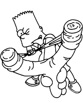 Malowanka z Bartem Simpsonem do wydrukowania