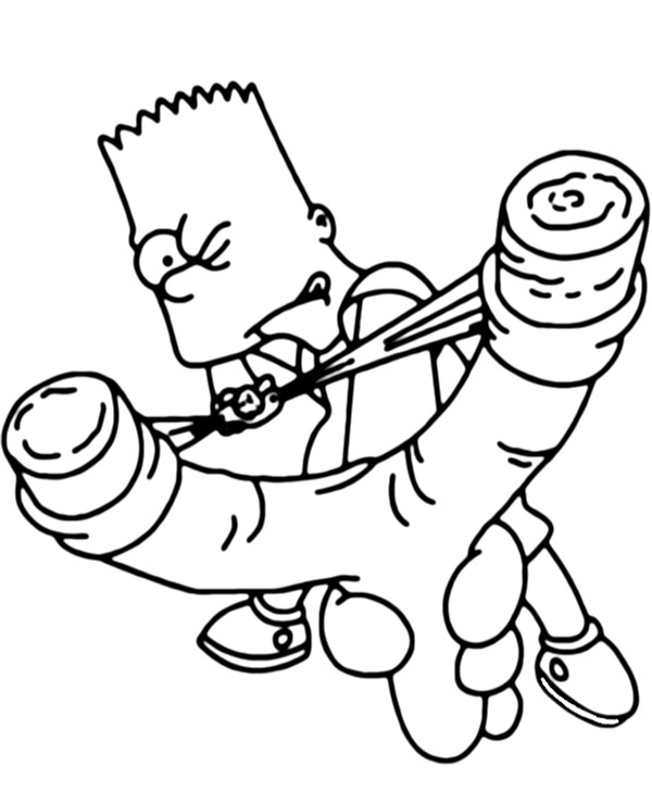 Bart Simpson kolorowanki z Simpsonami