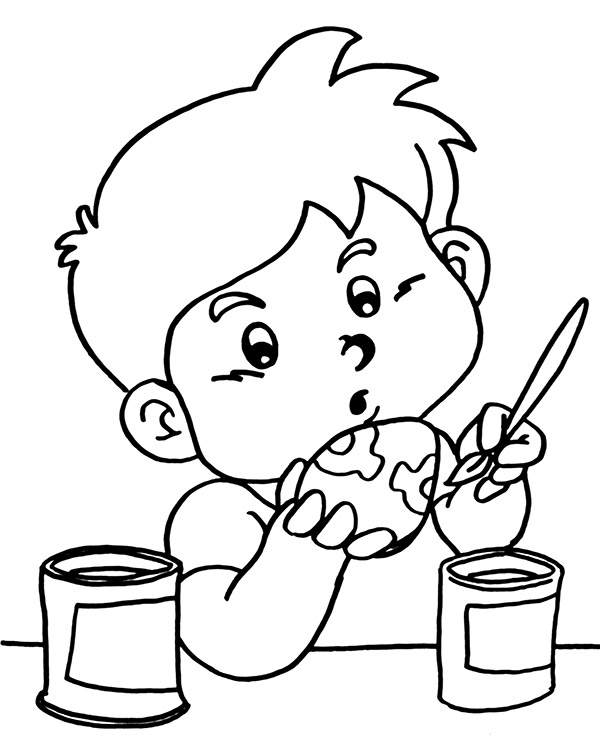 Malowanie pisanek kolorowanka do druku