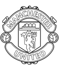 Kolorowanka z logo herbem Manchester United