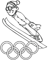 Malowanka ze skoczkiem narciarskim na Olimpiadzie Zimowej