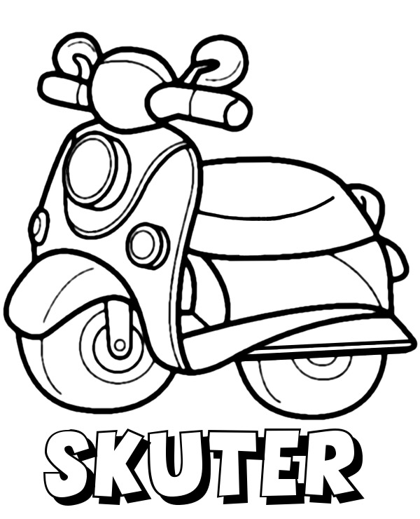 Skuter kolorowanki do wydruku