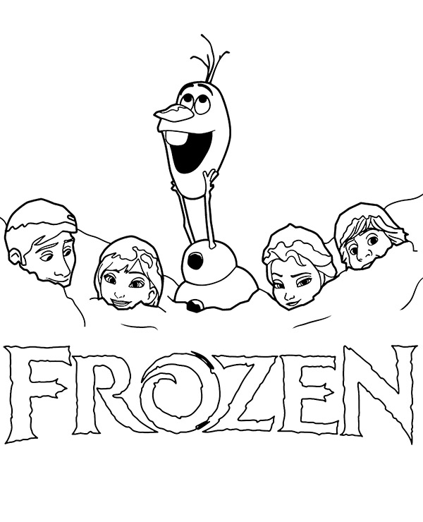 Logo Frozen i główni bohaterowie bajki