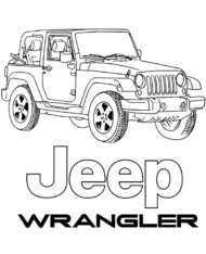 Jeep Wrangler kolorowanka samochód terenowy