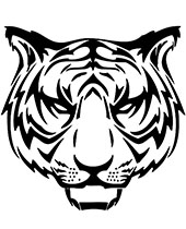 Tygrysia głowa kolorowanka wzór tatuażu