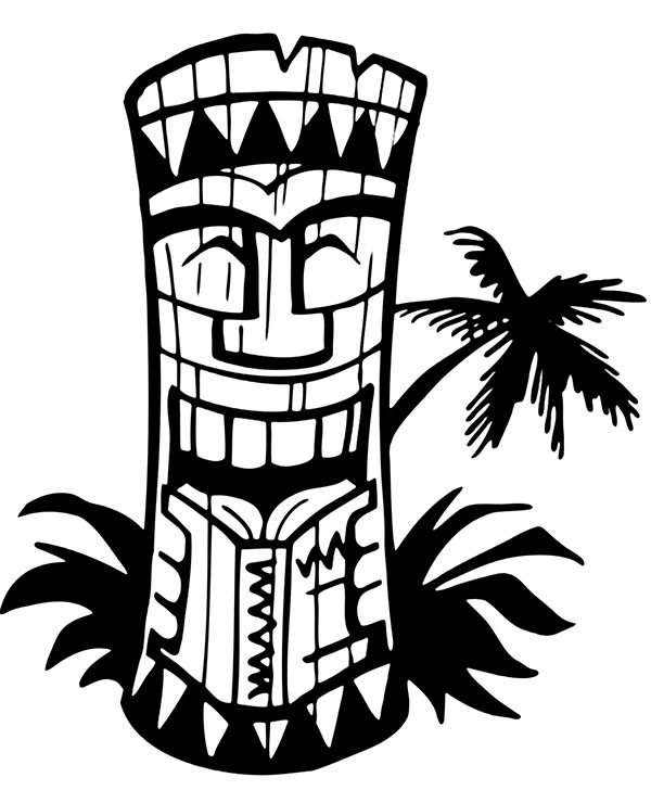 Wzór tatuażu totem kolorowanka, malowanka