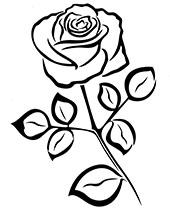 Róża tatuaż na kolorowance