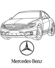 Kolorowanka Mercedes CL sportowy samochód