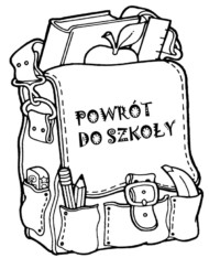 Plecak szkolny kolorowanka do druku, malowanka