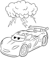 Zygzak McQueen kolorowanki z bajki Auta