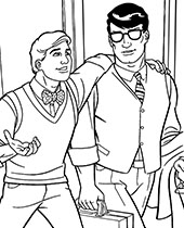 Komiksowa kolorowanka do druku z Clarkiem Kentem