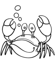 Łatwy krab kolorowanki do drukowania