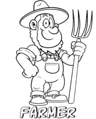 Rolnik kolorowanka do druku farmer